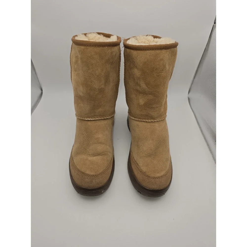 Vintage UGG Australia Ultimate Short Boots chestnut Brown Suede Womens 7